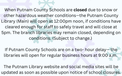 Inclement Weather Policy- Library Closures